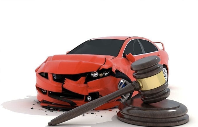 car accident lawyers with red car